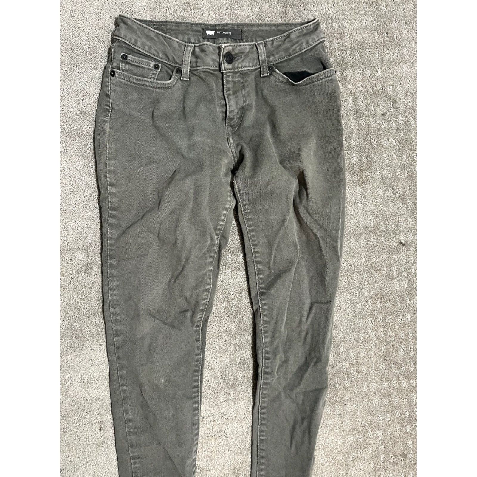 Levi's LEVIS Womens Jeans Legging Jegging Skinny 9 Gray 5-Pocket Denim Cotton Blend Mid Rise Slim Regular Inseam 26 Denim Logo Hip Hop Modern Womens Size 30" / US 8 / IT 44 - 5 Thumbnail