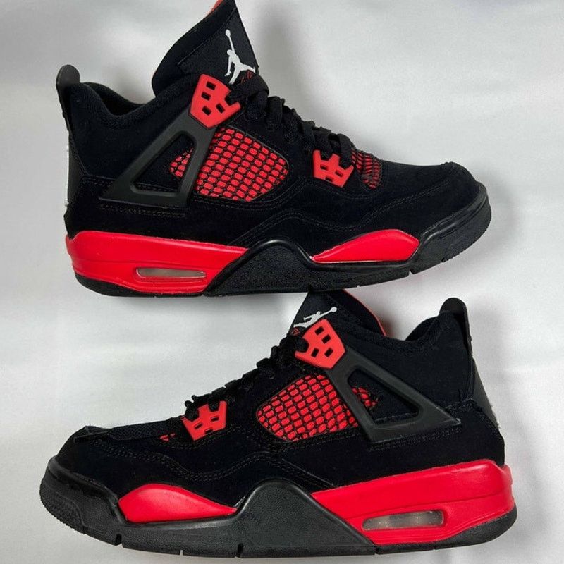 Jordan Brand × Nike Nike Air Jordan 4 Retro GS Red Thunder Men's Shoes - Size 6 Size US 6 / EU 39 - 2 Thumbnail