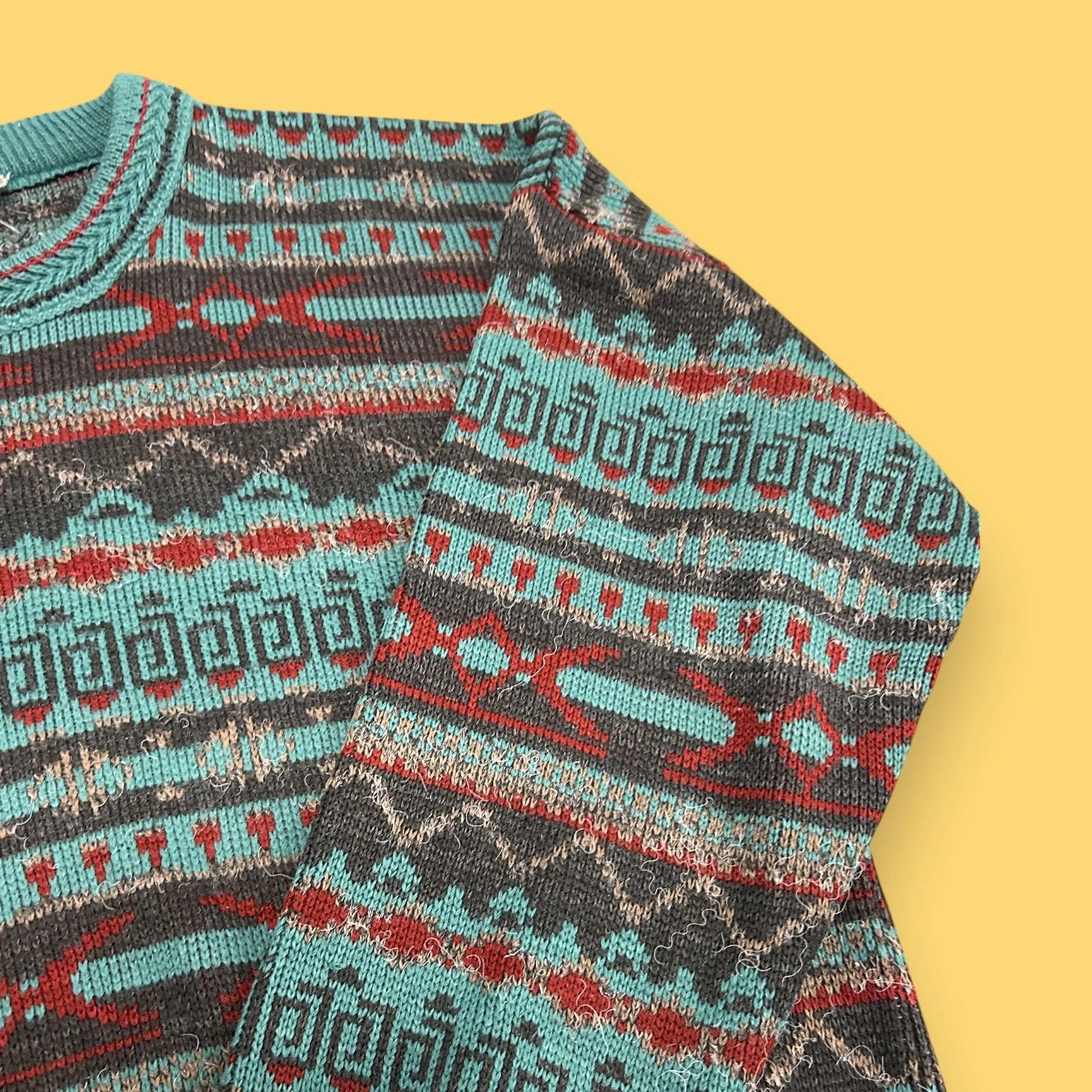 Pieces Uniques Vintage 1980s Chunky Knit Jumper Size US L / EU 52-54 / 3 - 4 Thumbnail