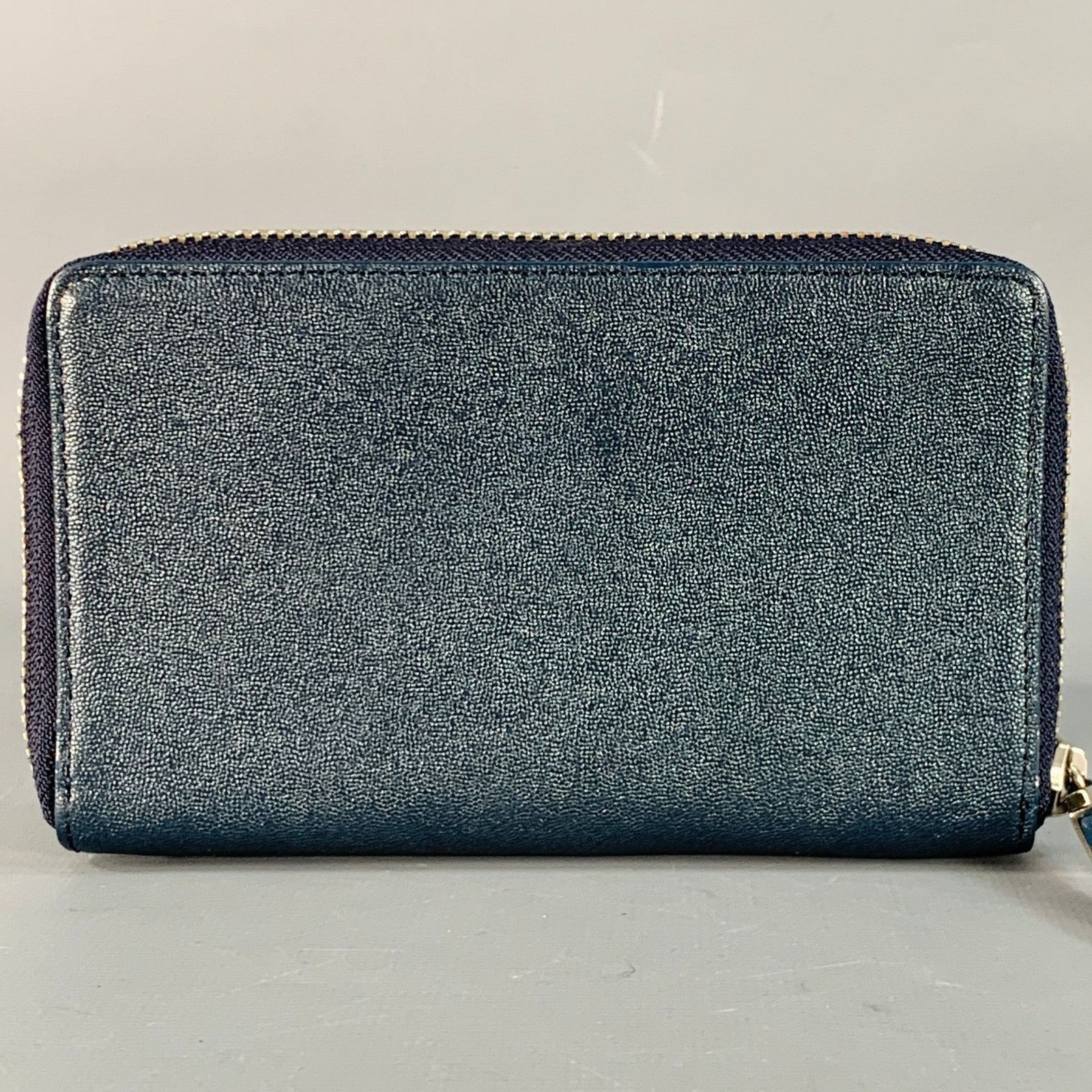 Other LURIA 4C Navy Textured Leather Zip Around Wallet Size ONE SIZE - 3 Thumbnail