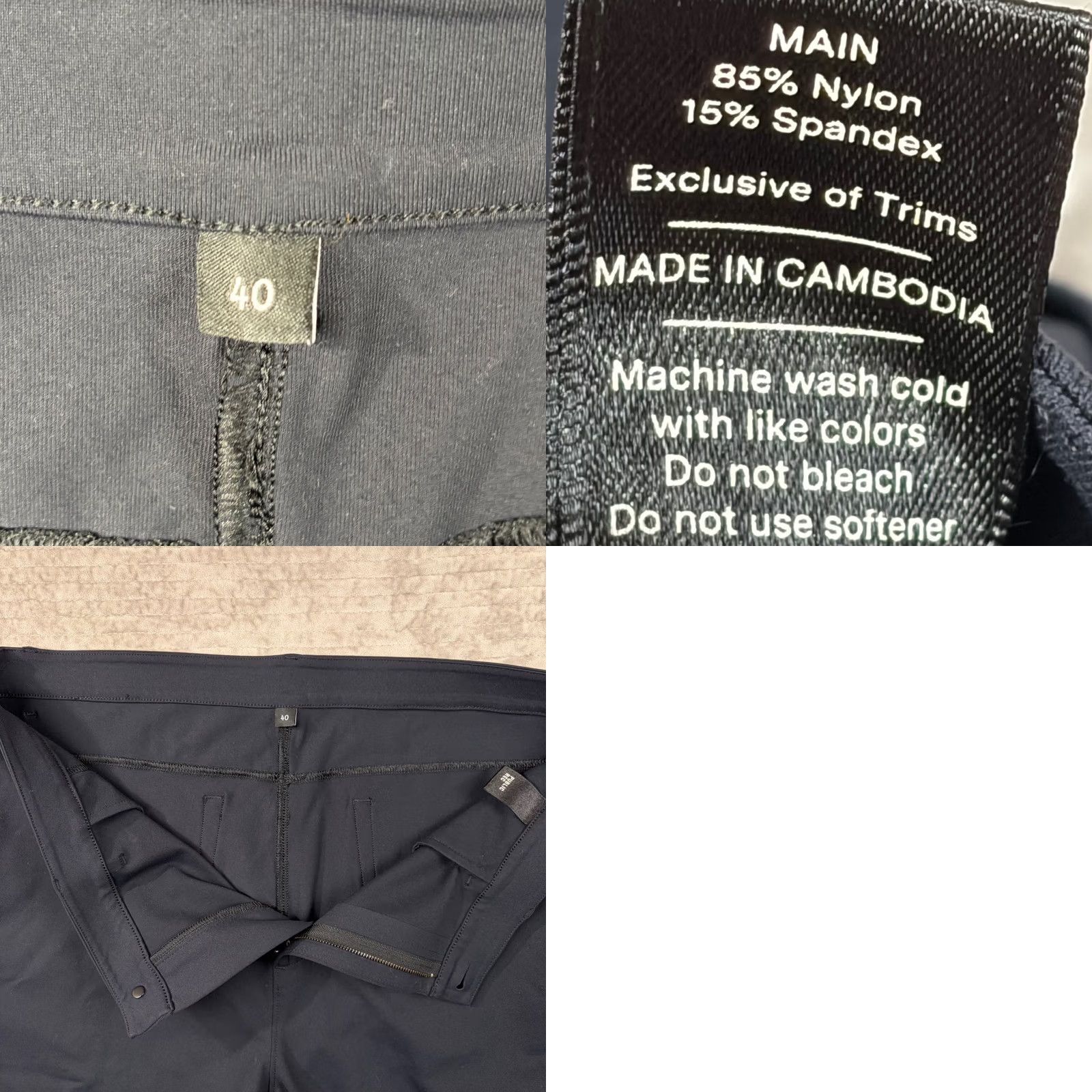 Vintage Public Rec All Day Every Day Shorts Black 40 Regular Waist 8in Inseam Polyester Blend Chino Casual Sport Size US 40 / EU 56 - 8 Thumbnail