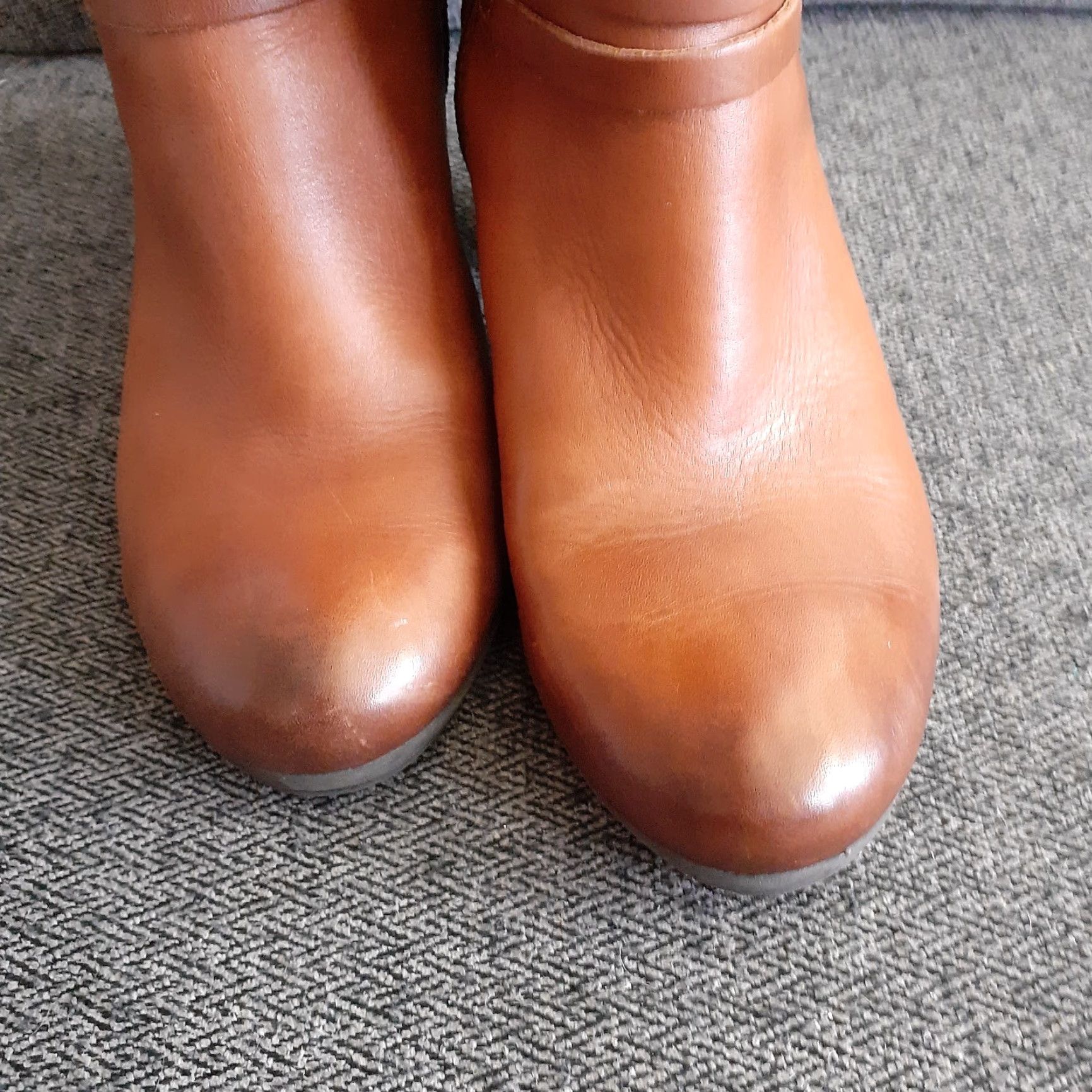Vintage Pikolinos Boots Knee High Leather Zip Up Western Heel Cone Leather Lining Rubber EU38 US7 Brown Tan Women Vintage No Size 7 Size US 7 / IT 37 - 4 Thumbnail
