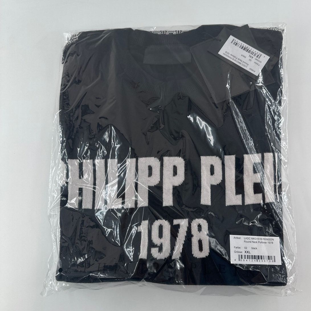 Philipp Plein Philipp Plein 1978 Black Round Neck Pullover Sweater XXL Size US XXL / EU 58 / 5 - 4 Thumbnail