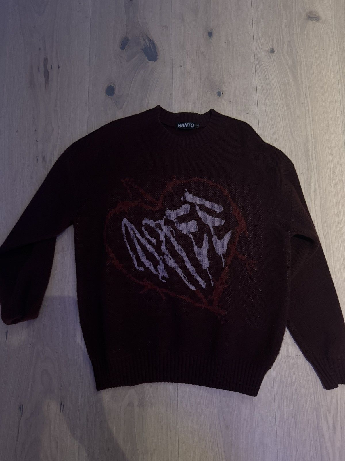 Japanese Brand × Vintage y2k red Knit pullover Size US L / EU 52-54 / 3 - 1 Thumbnail