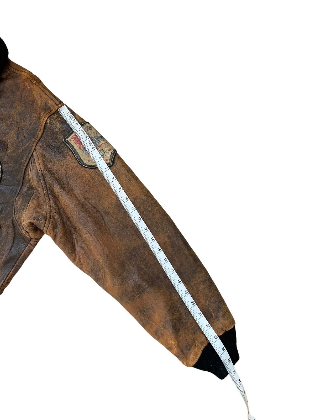 Avirex Archive 80s Avirex A-2 Distress Patina Leather Flight Jacket Size US S / EU 44-46 / 1 - 4 Thumbnail