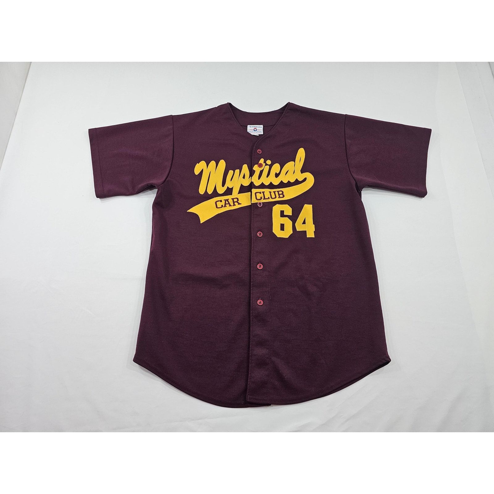Other Mystical Car Club Baseball Jersey Style Shirt Maroon Gold XL Size US XL / EU 56 / 4 - 1 Thumbnail