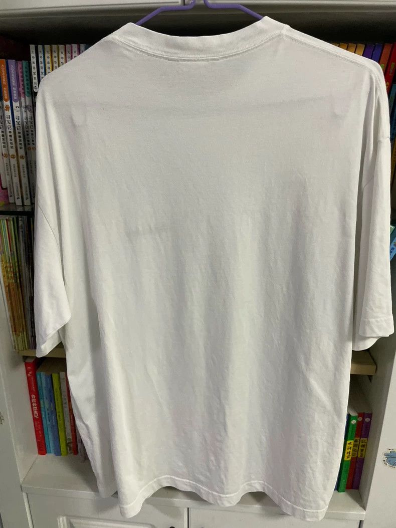 Balenciaga Balenciaga White Embroidered Letter Logo Short Sleeve M Si Size US M / EU 48-50 / 2 - 2 Thumbnail
