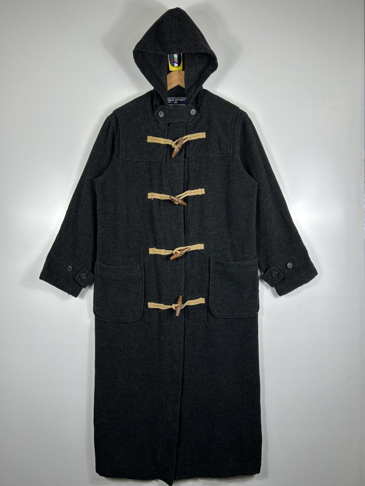 Polo Ralph Lauren × Ralph Lauren × Vintage ⚡️Vintage Polo Sport Ralph Lauren Wool Duffle Long Coat Size M / US 6-8 / IT 42-44 - 1 Thumbnail