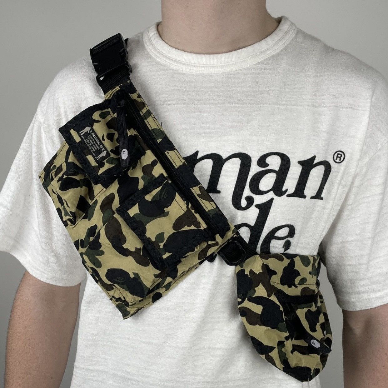 Bape RARE OG Bape 1st camo triple shoulder bag Size ONE SIZE - 1 Thumbnail
