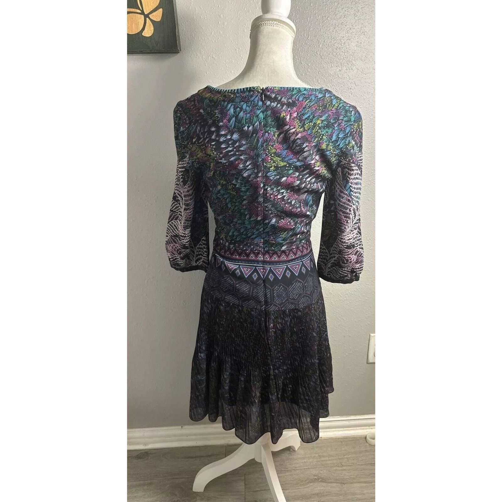 Other Saloni Multicolor 100% Silk Dress Size 4 Size S / US 4 / IT 40 - 6 Thumbnail