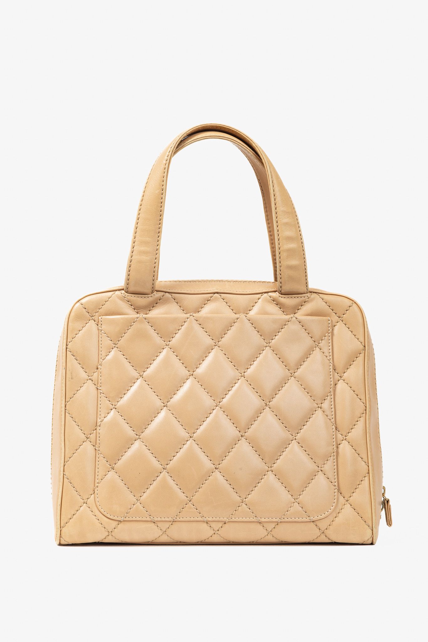 Chanel Chanel Wild Stitch Sand CC Quilted Leather Tote Size ONE SIZE - 4 Thumbnail