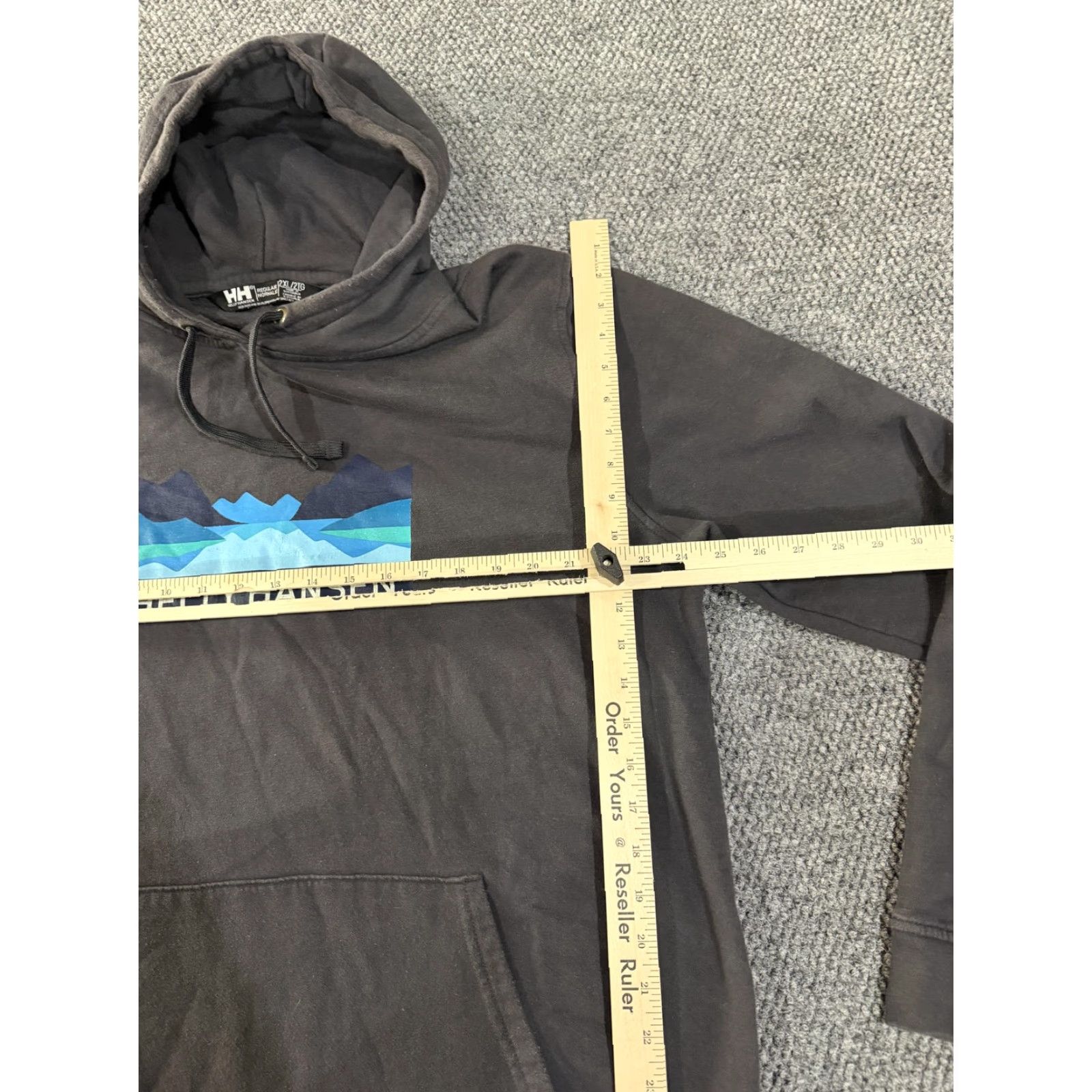 Helly Hansen Helly Hansen Hoodie Mens 2XL Gray Mountain Graphic Pullover Sweatshirt Fleece Hoodie Pocket Graphic Print Size US XXL / EU 58 / 5 - 5 Thumbnail