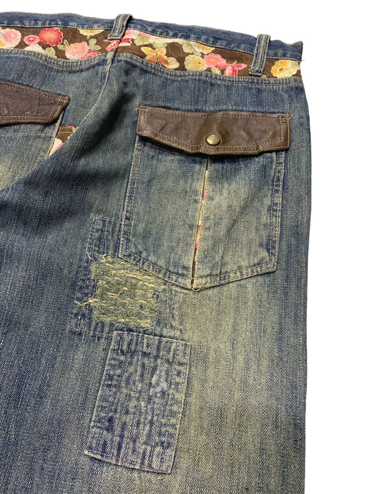 Hysteric Glamour Gumu Japan Boro Patchwork Mud Denim Jeans Size US 32 / EU 48 - 17 Thumbnail