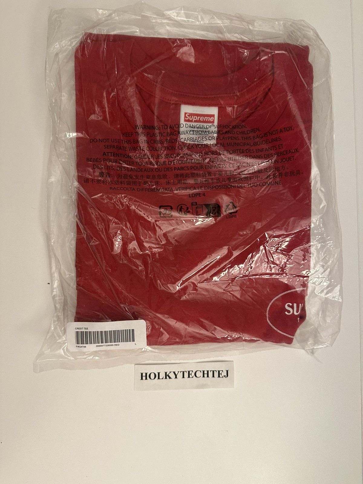 Supreme Supreme Crest Tee Size US L / EU 52-54 / 3 - 3 Thumbnail