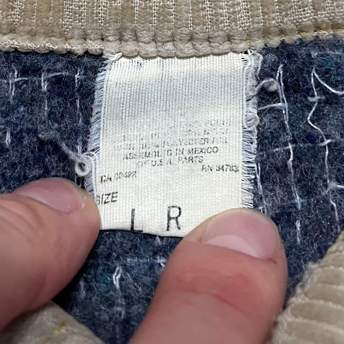 Lee Vintage 1989 Lee Blanket Lined Denim Jacket Corduroy Collar Size US L / EU 52-54 / 3 - 7 Thumbnail