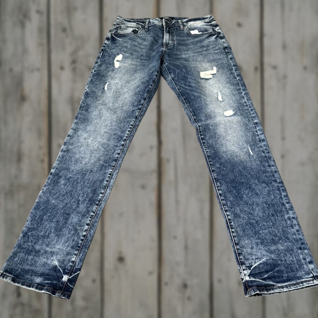 Vintage Aeropostale AERO Slim Straight Jeans Mens Sz 34x32 Distressed Stretch Denim NEW Size US 34 / EU 50 - 1 Thumbnail