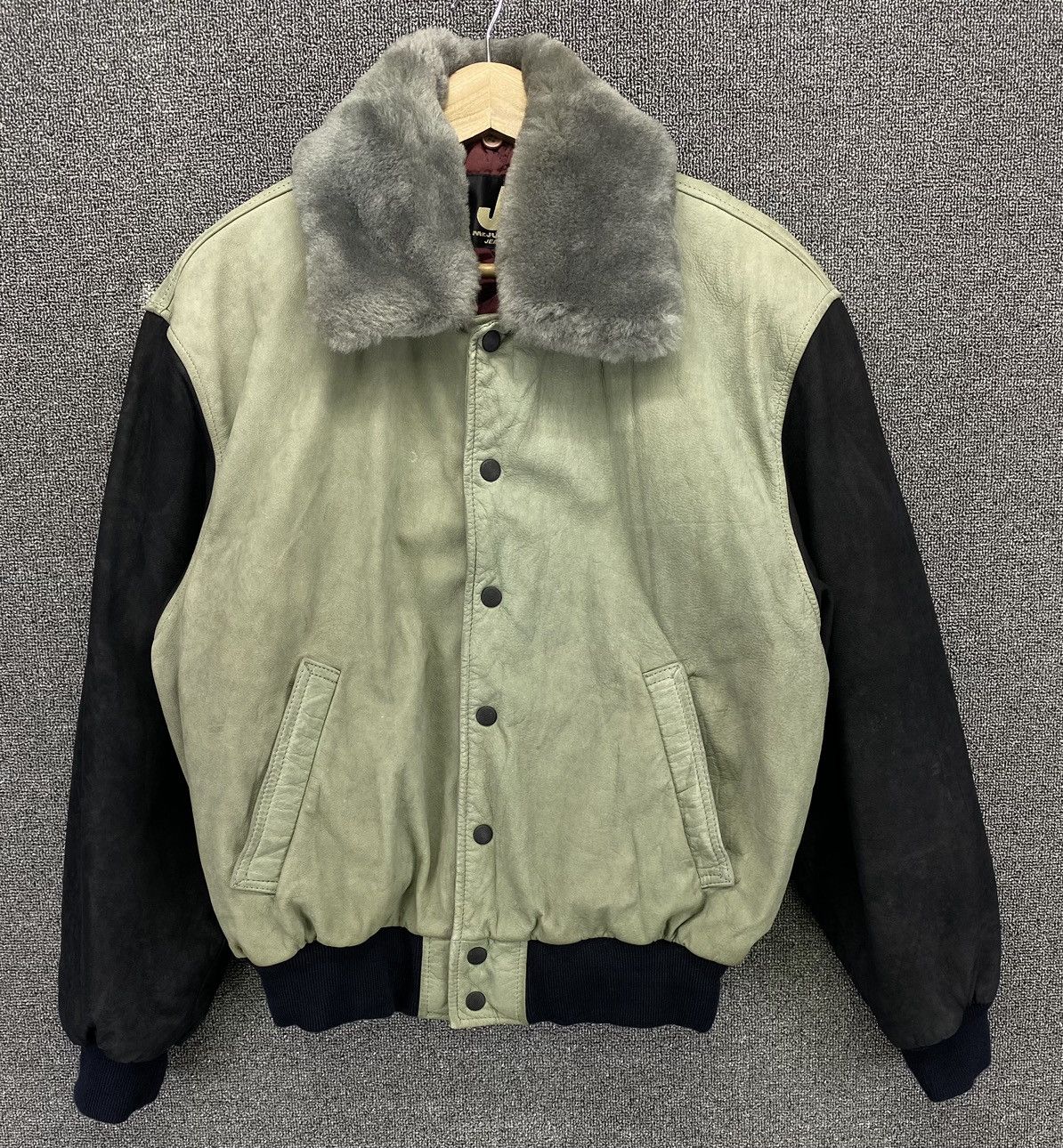 Japanese Brand Vintage Mr Junko Jeans Varsity Leather Jacket Size US M / EU 48-50 / 2 - 10 Thumbnail