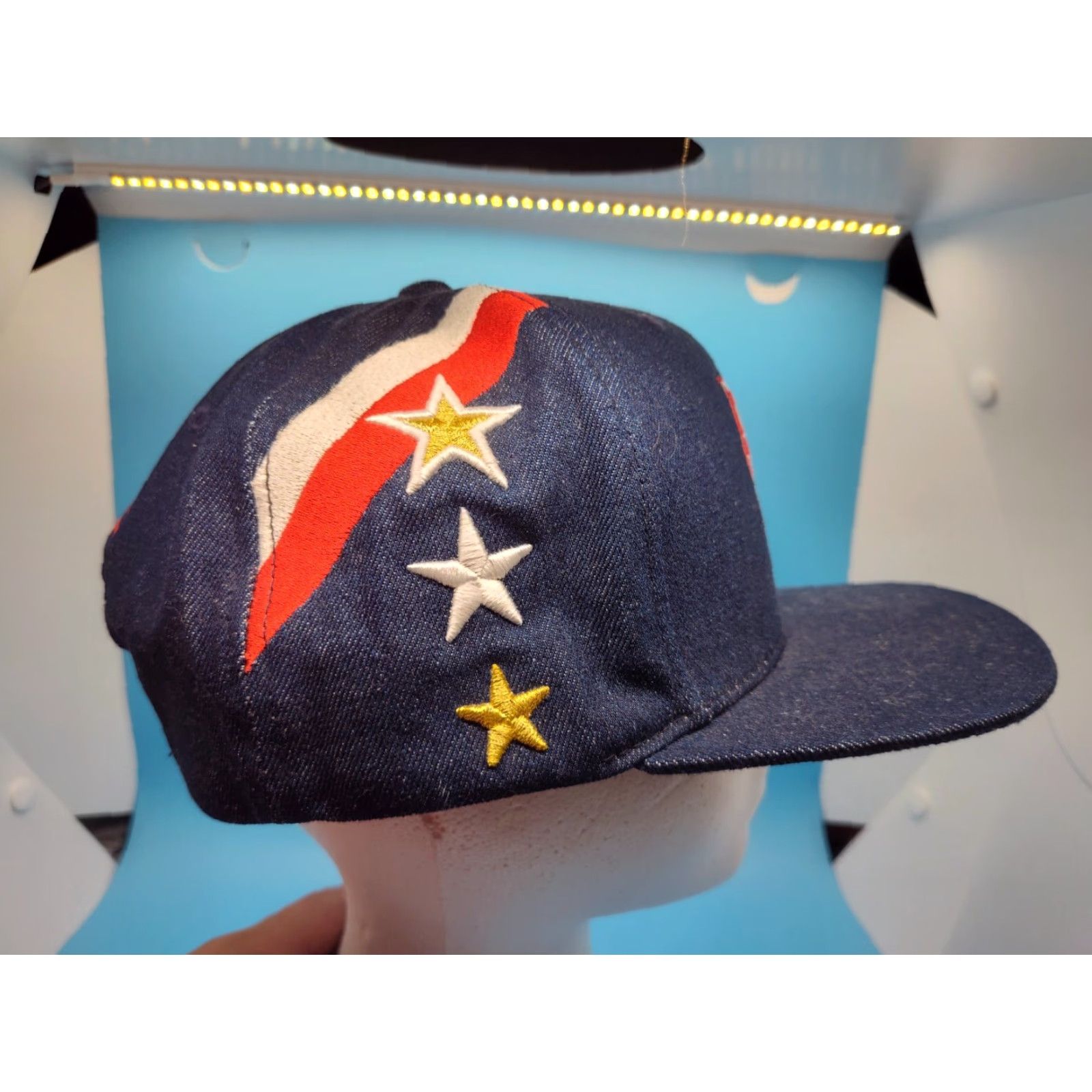 Mitchell & Ness Mitchell & Ness New York Rangers Snapback Hat Blue Stars & Stripes Adjustable Mens One Size Size ONE SIZE - 7 Thumbnail