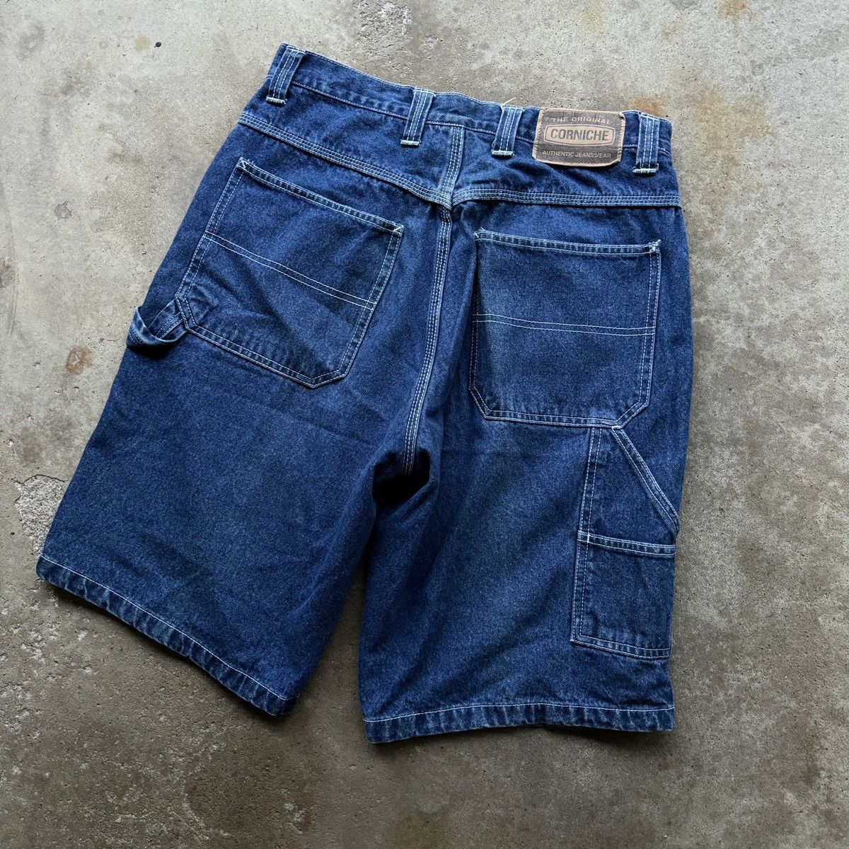 Vintage Vintage Y2K Corniche Baggy Dark Wash Skater Jean Shorts Jnco Size US 32 / EU 48 - 4 Thumbnail