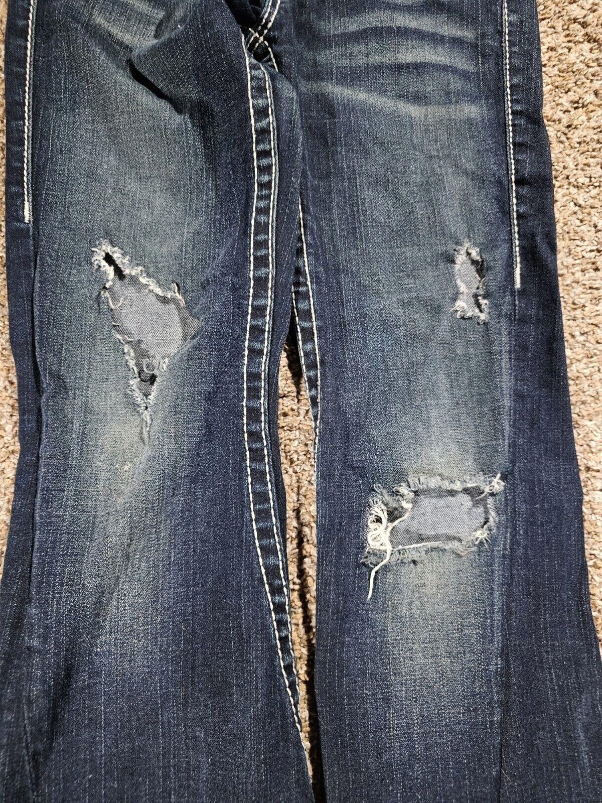True Religion True Religion 27x30 Jeans Disco Joey Big T Flaps Flare Size 27" / US 4 / IT 40 - 5 Thumbnail