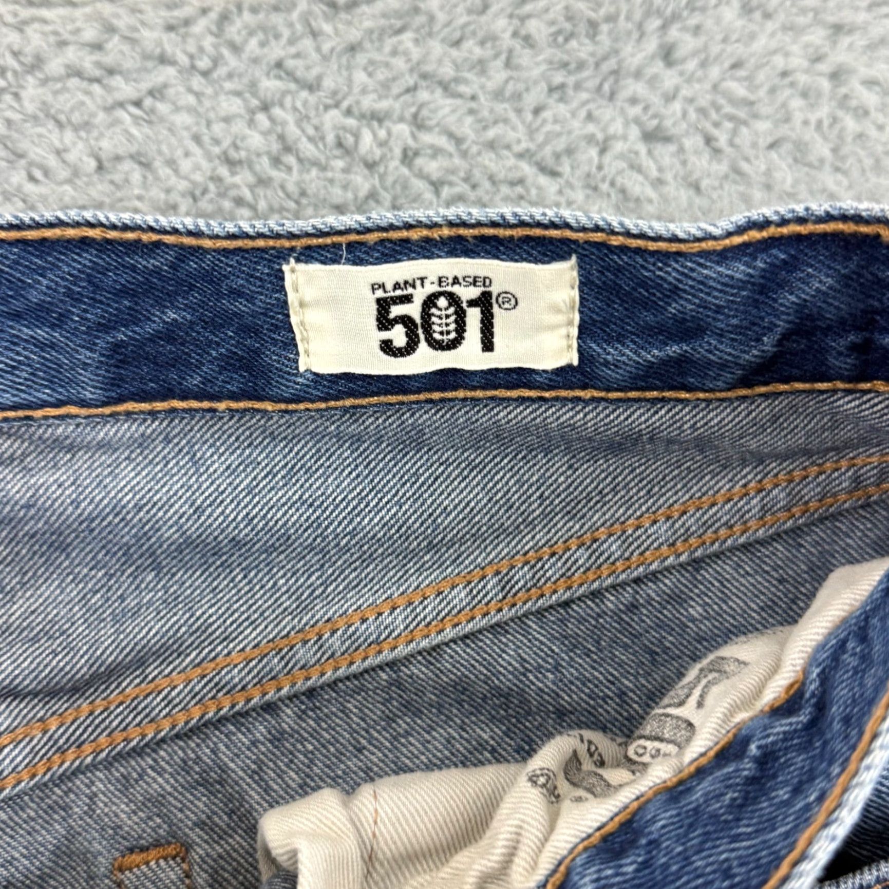 Levi's Levi's 501 Jeans Mens 28x32 Blue Denim Straight Button Fly Casual Vintage No Size US 28 / EU 44 - 7 Thumbnail