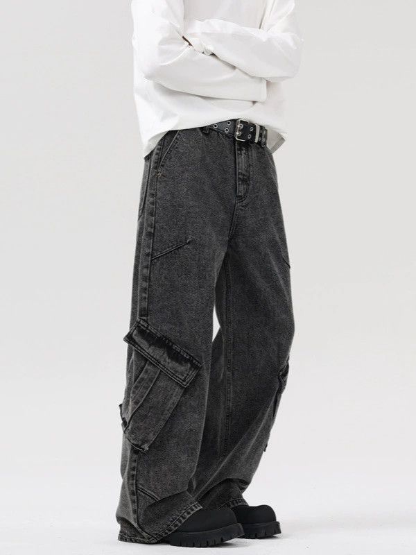 Vintage High street washed vintage patchwork cargo jeans Size US 32 / EU 48 - 3 Thumbnail