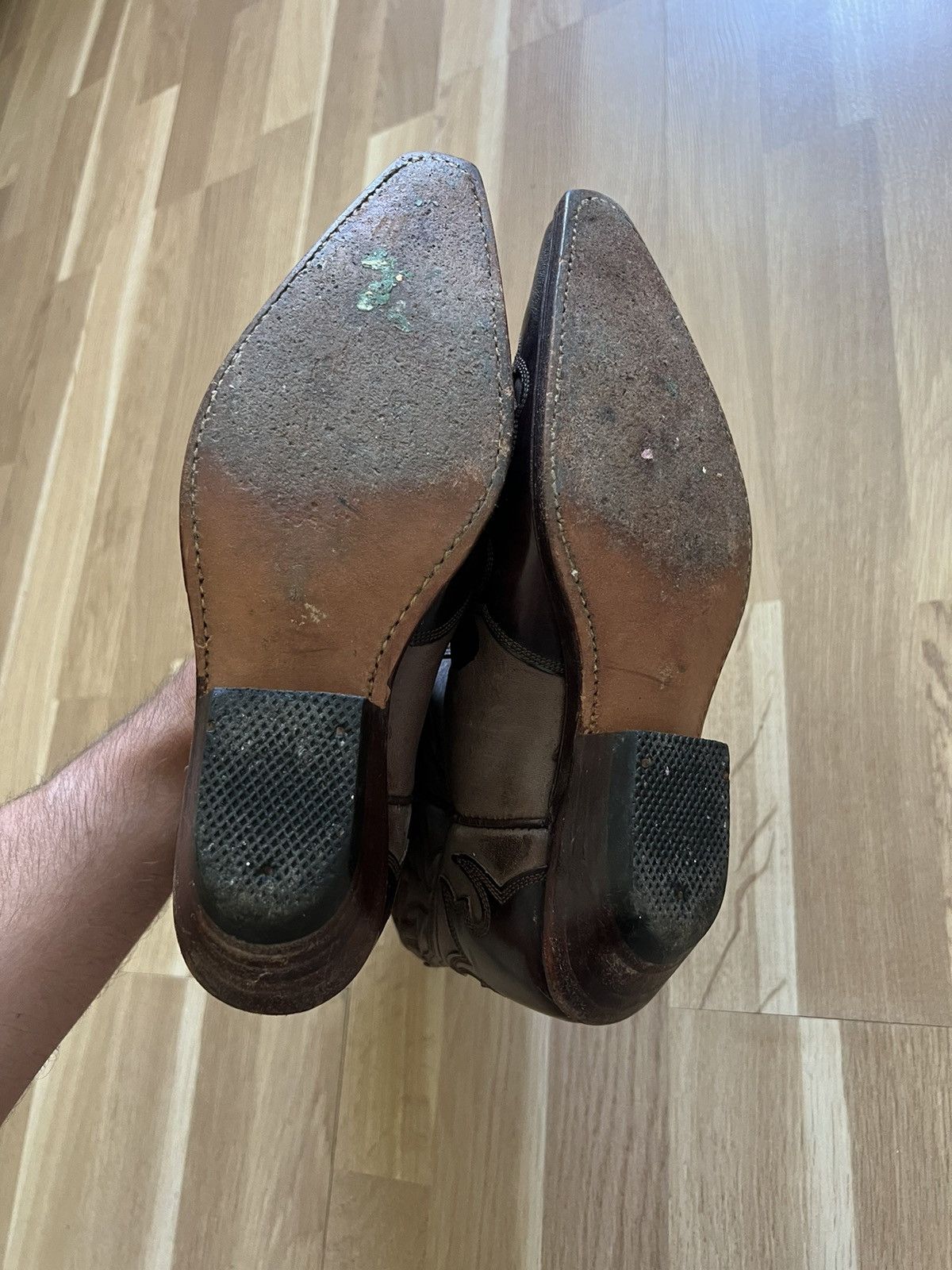 Vintage Vintage cowboy western leather boots sancho style 90 brown Size US 6.5 / IT 36.5 - 5 Thumbnail