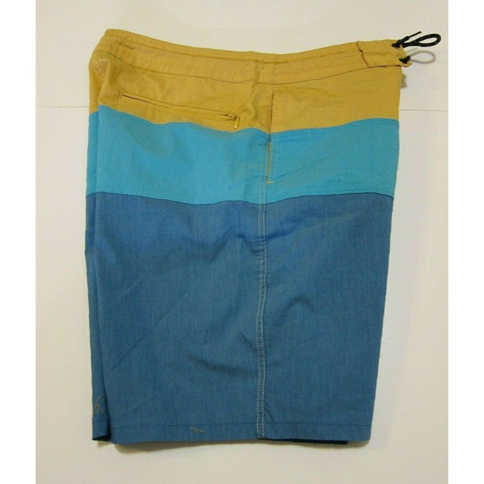 Burnside Burnside Yellow Blue Stripe Stretch Swim Surf Beach Board Shorts Men Size 32 Size US 32 / EU 48 - 6 Thumbnail
