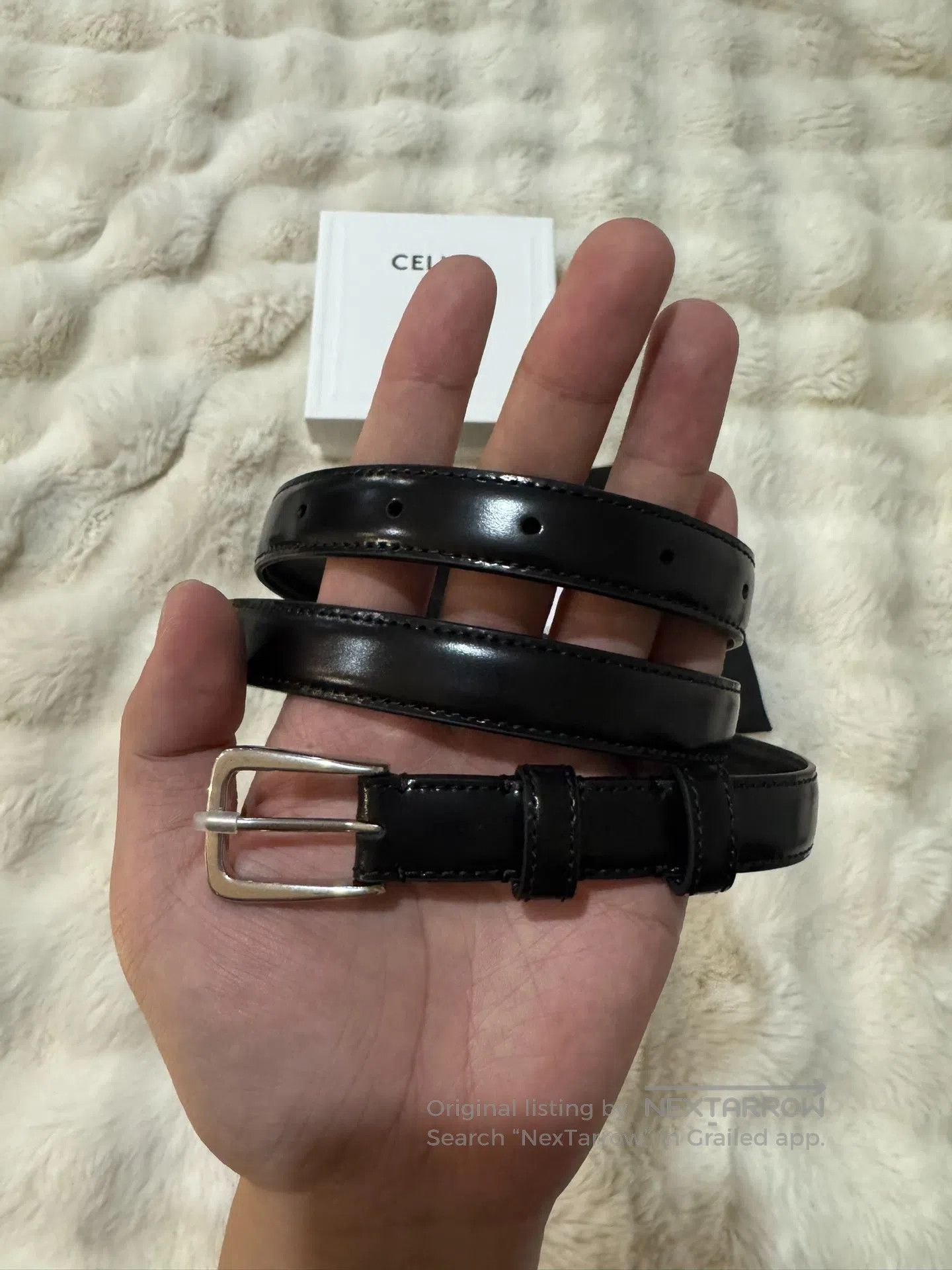 Celine CELINE size 85 Black and Silver Belt| Size ONE SIZE - 2 Thumbnail