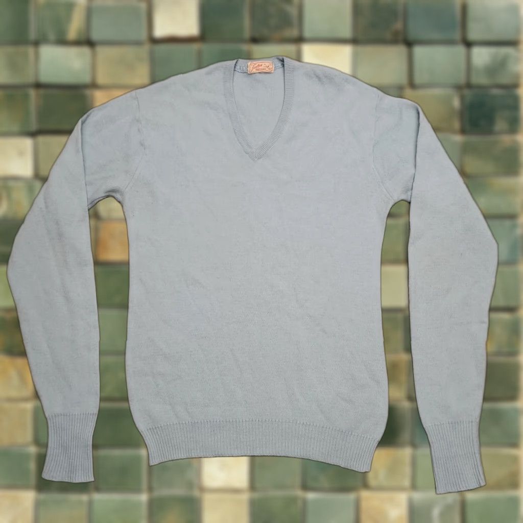 Jantzen VINTAGE Jantzen Sweater Men 40 Long Blue Kharafleece Made in USA 70s 80s Grandpa Size US L / EU 52-54 / 3 - 1 Thumbnail