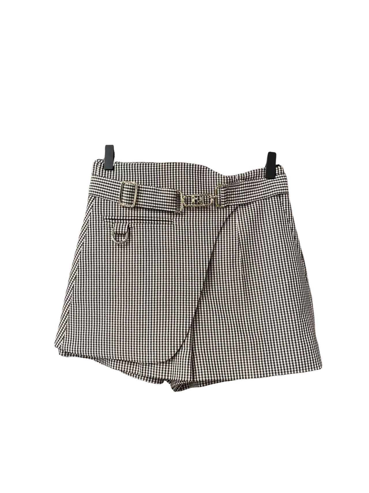 Fendi Fendi Logo Buckle Houndstooth Shorts Size 38 Size 26" / US 2 / IT 38 - 1 Thumbnail