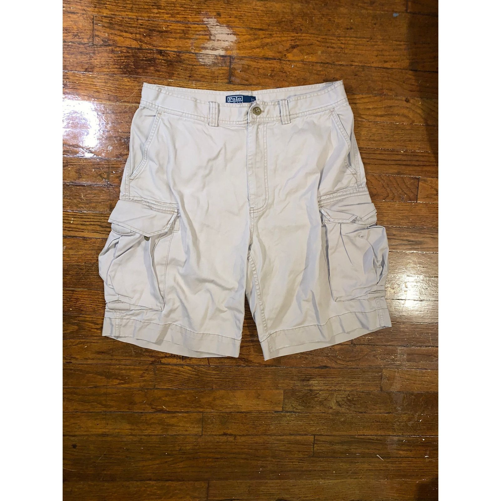 Polo Ralph Lauren Cargo Shorts 33 Khaki Military Utility