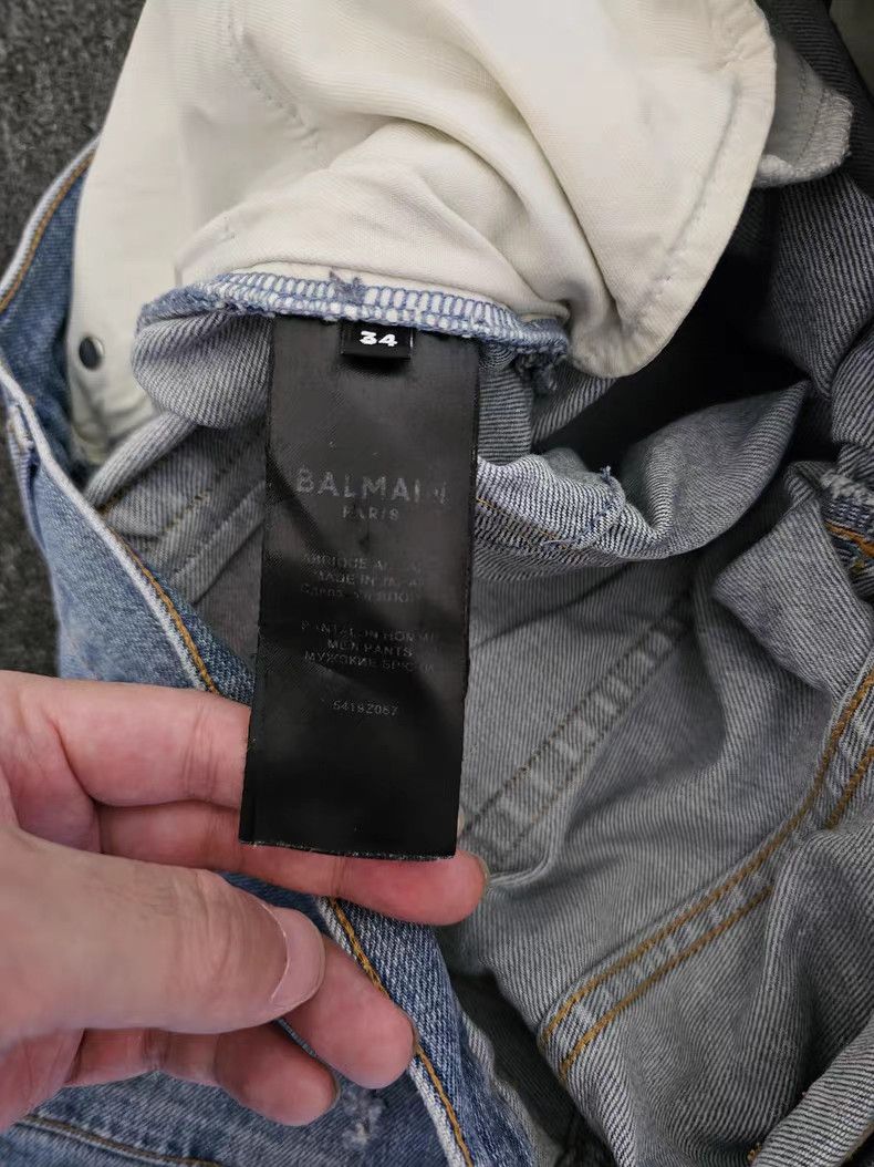 Balmain Balmain Distressed Biker Jeans Size US 34 / EU 50 - 3 Thumbnail
