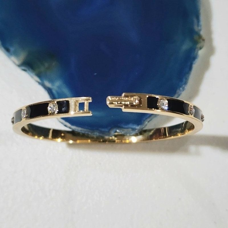 Kate Spade Kate Spade NY Set In Stone Crystal Enamel Bangle Bracelet Size ONE SIZE - 4 Thumbnail