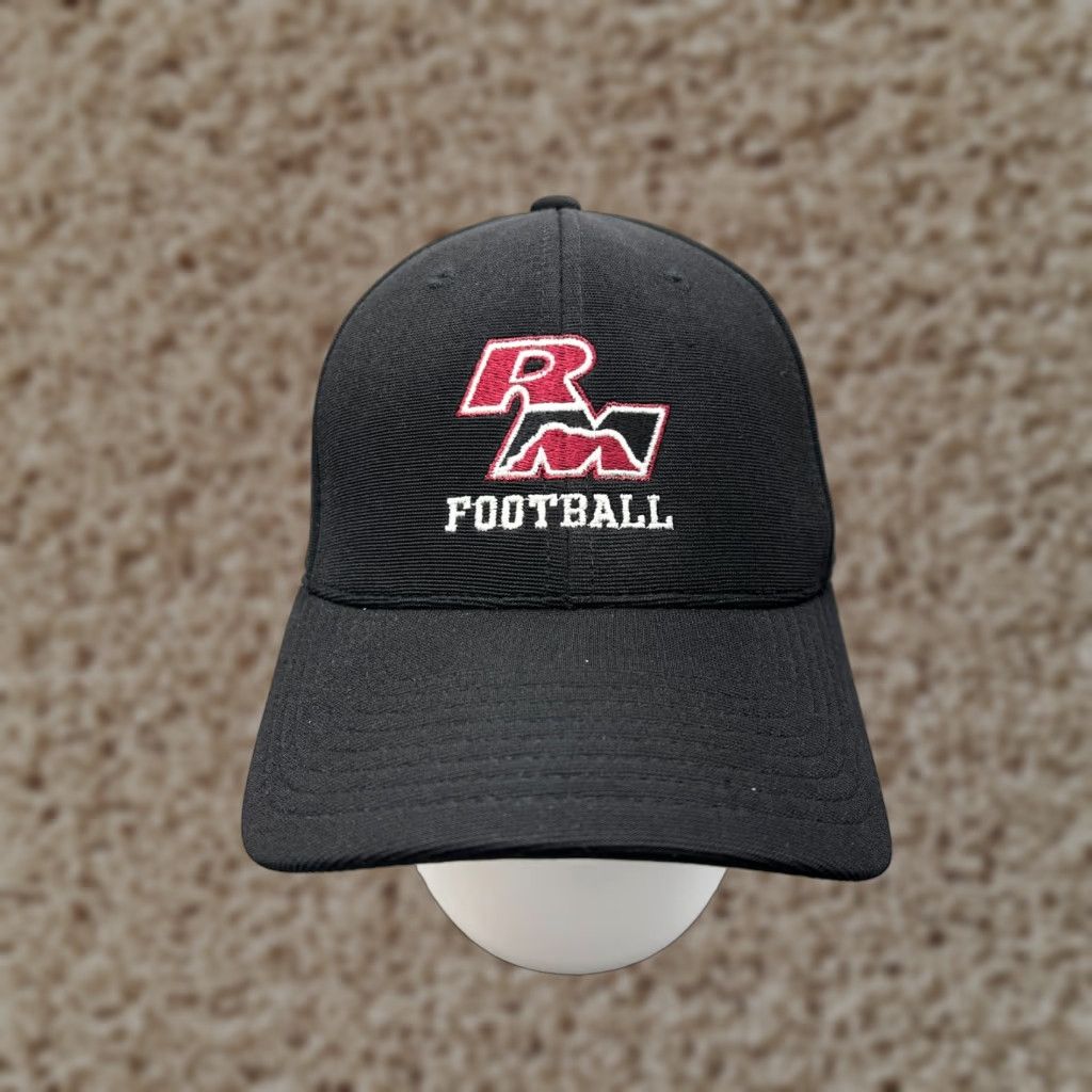 Vintage Red Mountain Highschool Football Hat Cap Fitted Adult 8 Black Polyester Blend Size ONE SIZE - 1 Thumbnail