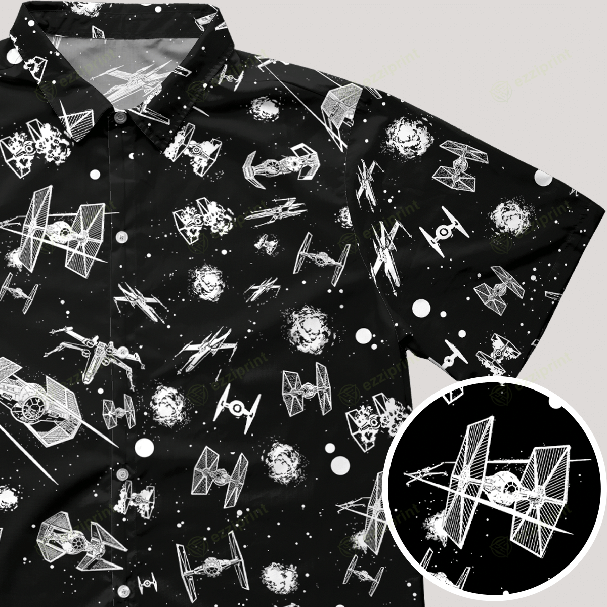 Designer × The Unbranded Brand Star Wars Spacecraft Pattern Button Down Shirt Size US S / EU 44-46 / 1 - 1 Thumbnail