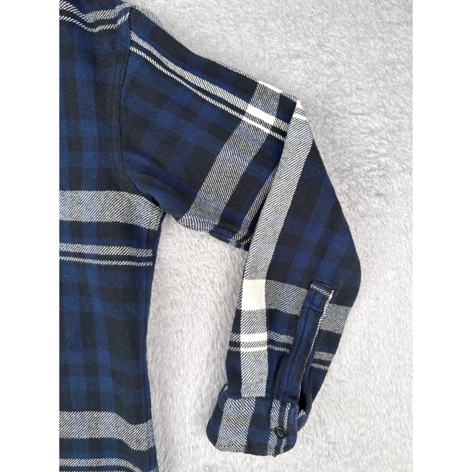 American Eagle Outfitters VINTAGE American Eagle Outfitters Shirt Men Medium Blue Flannel Plaid 100% Cotton Button Up READ Size US M / EU 48-50 / 2 - 2 Thumbnail