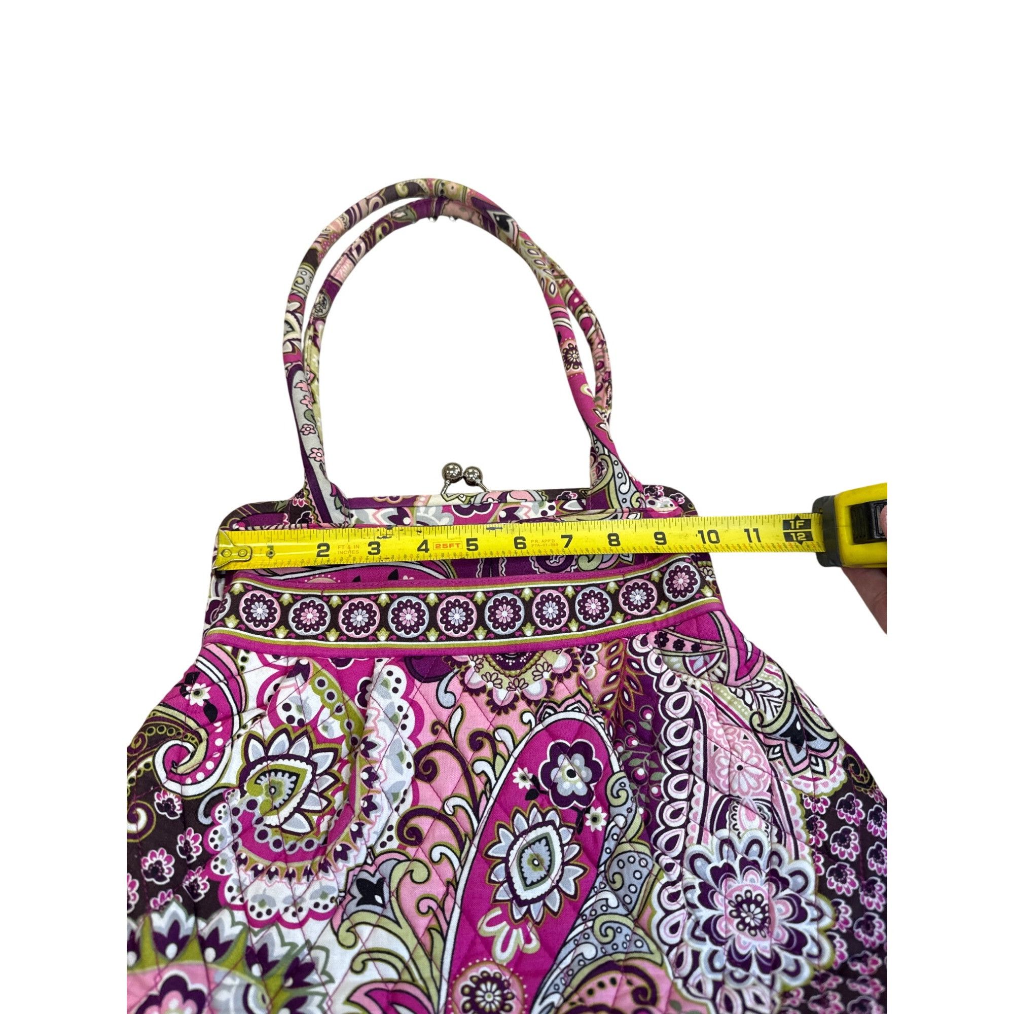 Vera Bradley Vera Bradley Pink Paisley Kisslock Closure Handbag shoulderb Size ONE SIZE - 7 Thumbnail