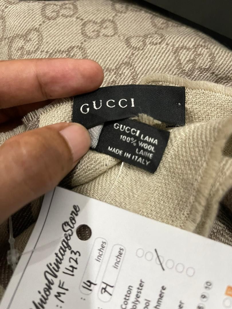 Gucci Vintage Gucci Scarf/Muffler/Neckwear MF1423 Size ONE SIZE - 10 Thumbnail