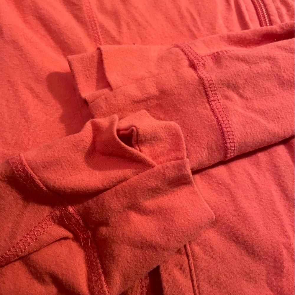 Designer New Coral Colored Tek Gear Zip Up Hoodie Size S / US 4 / IT 40 - 3 Thumbnail
