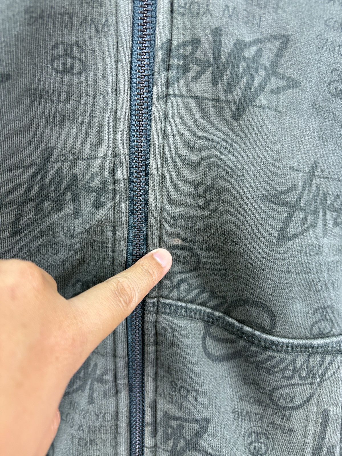 Stussy Stussy Vintage Y2K Sunfaded Fullprint Hoodie Sweatshirt Size US XL / EU 56 / 4 - 9 Thumbnail