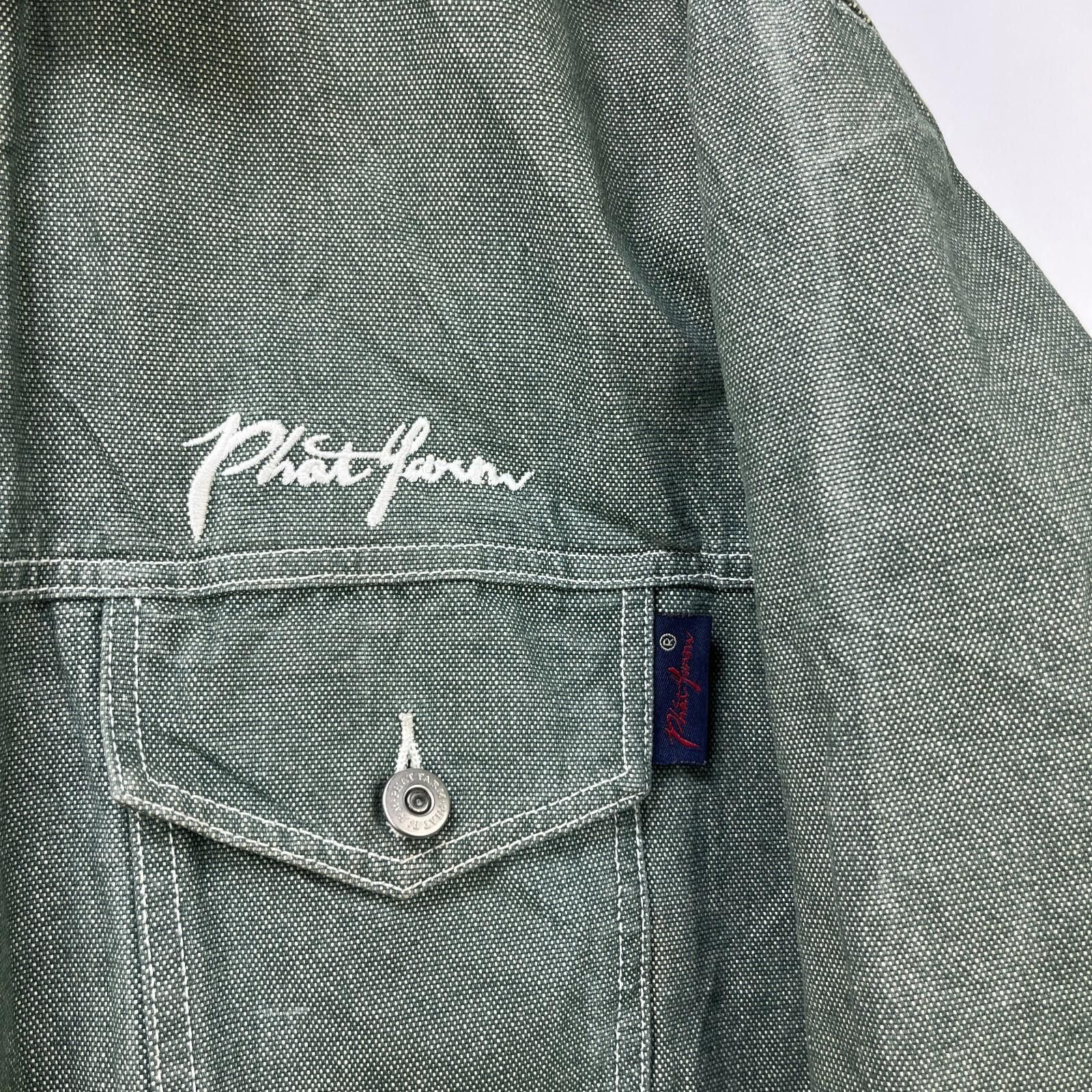Phat Farm Vintage Y2K Phat Farm Denim Jacket Size 2XL Baggy Green Size US XXL / EU 58 / 5 - 3 Thumbnail
