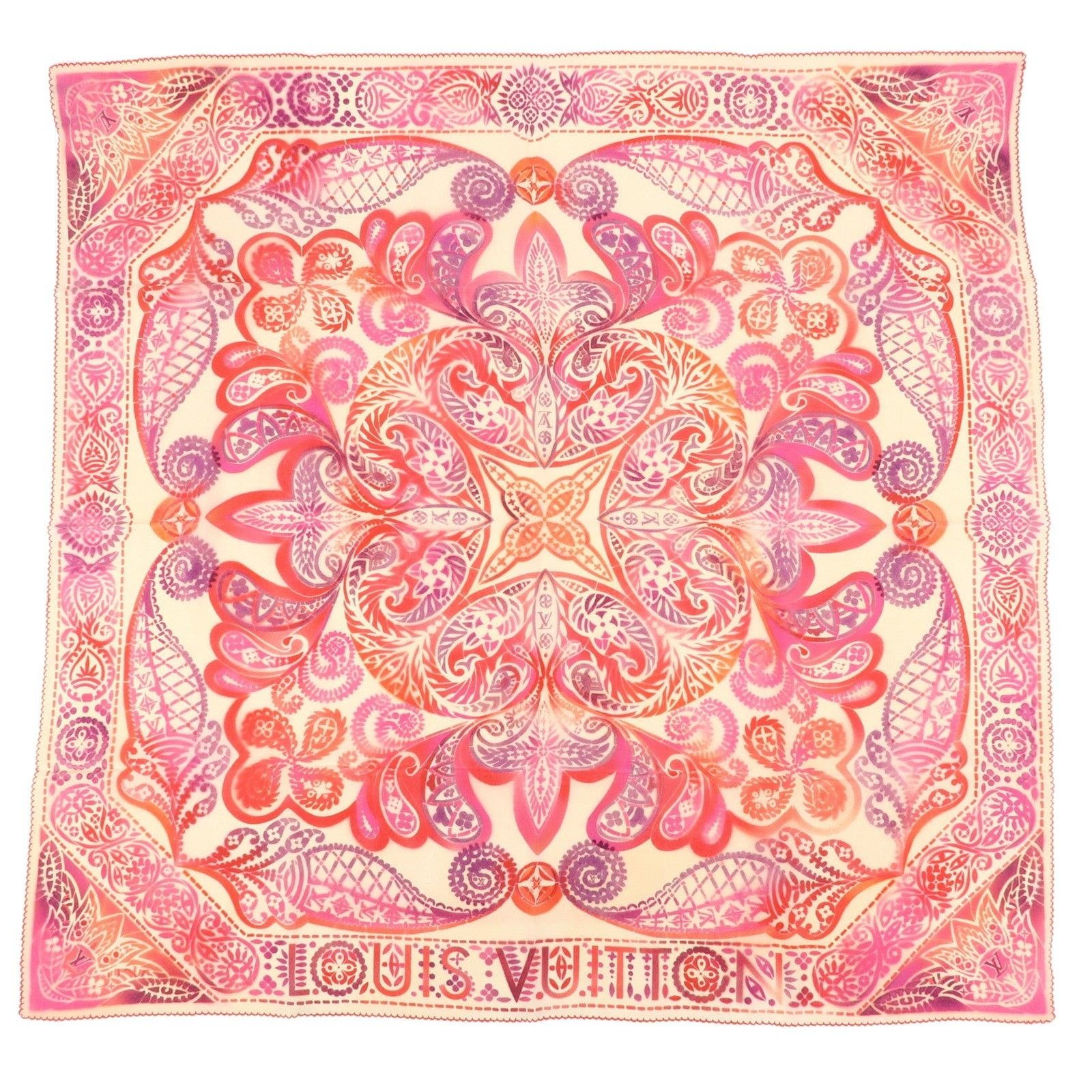 Louis Vuitton Louis Vuitton Silk Scarf Paisley Design Multicolor Size ONE SIZE - 1 Thumbnail