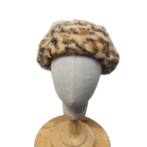 Japanese Brand 💥 Filippo catarzi made in italy leopard fur beret hat Size ONE SIZE - 1 Thumbnail