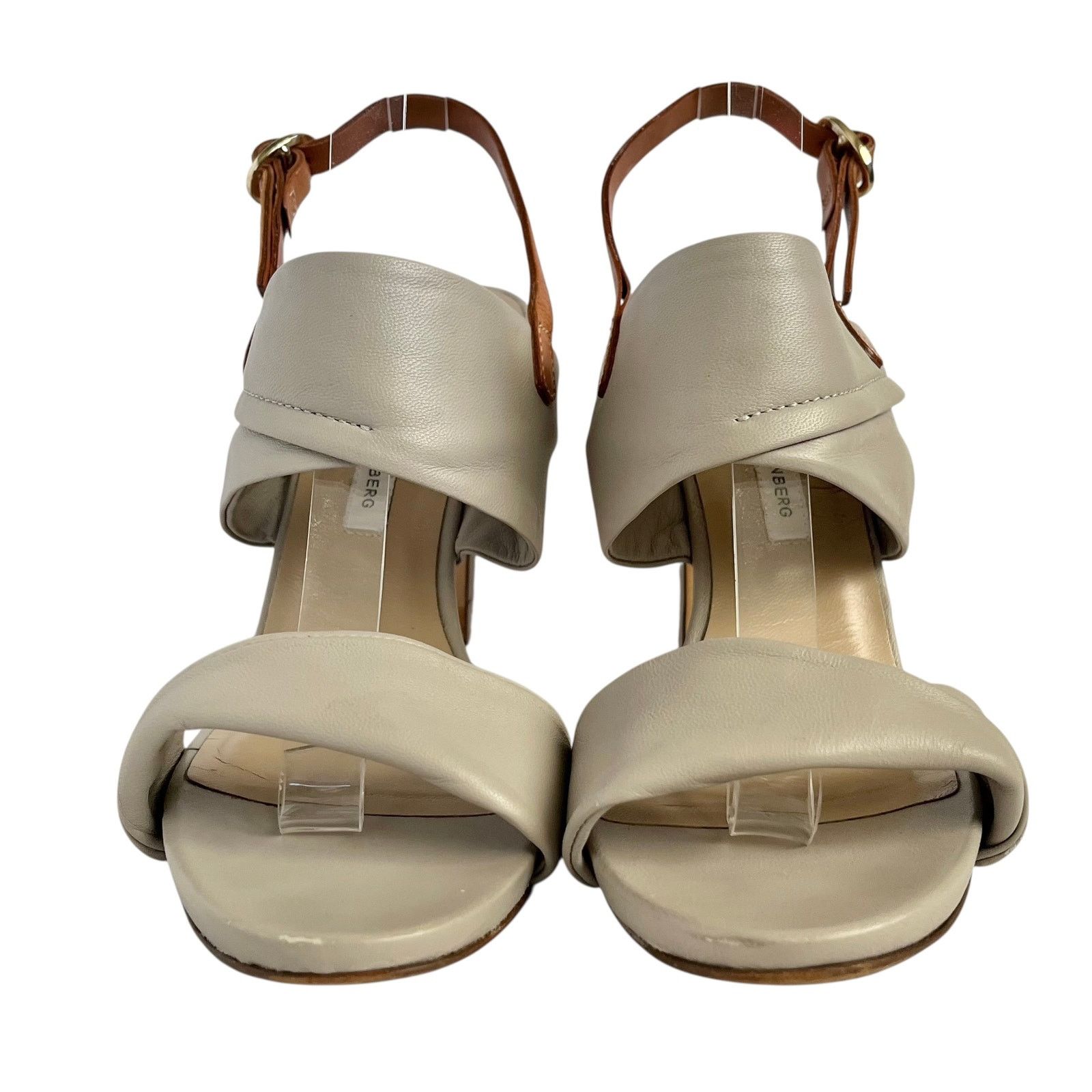 Diane von Furstenberg Diane Von Furstenberg Jacey Leather Slingback Sandals Heels Size US 7 / IT 37 - 3 Thumbnail