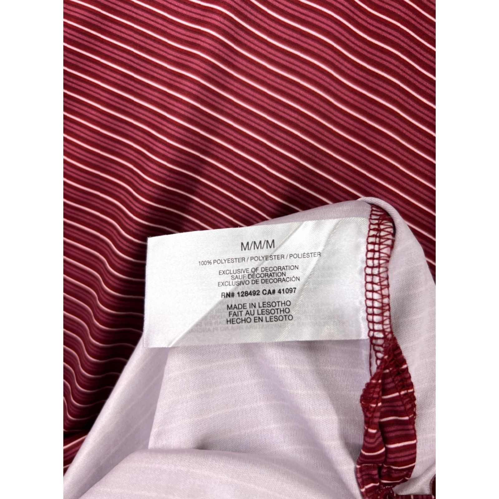 Vintage VINTAGE Greg Norman Polo Shirt Mens M Red Stripe Short Sleeve Golf Polyester Size US M / EU 48-50 / 2 - 4 Thumbnail