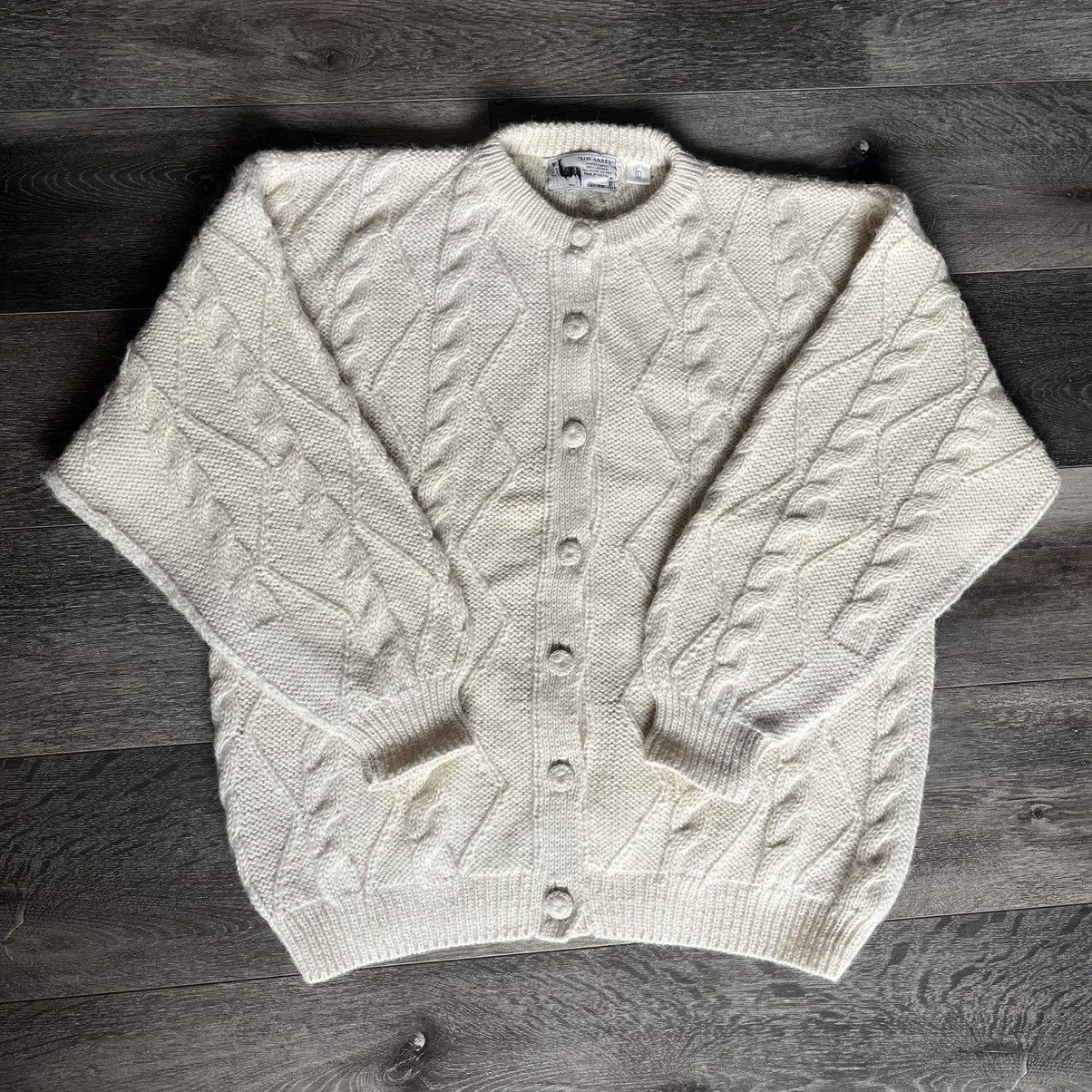 Vintage Vintage Los Andes Alpaca Wool Rope Handicraft Button Sweater Size US L / EU 52-54 / 3 - 1 Thumbnail