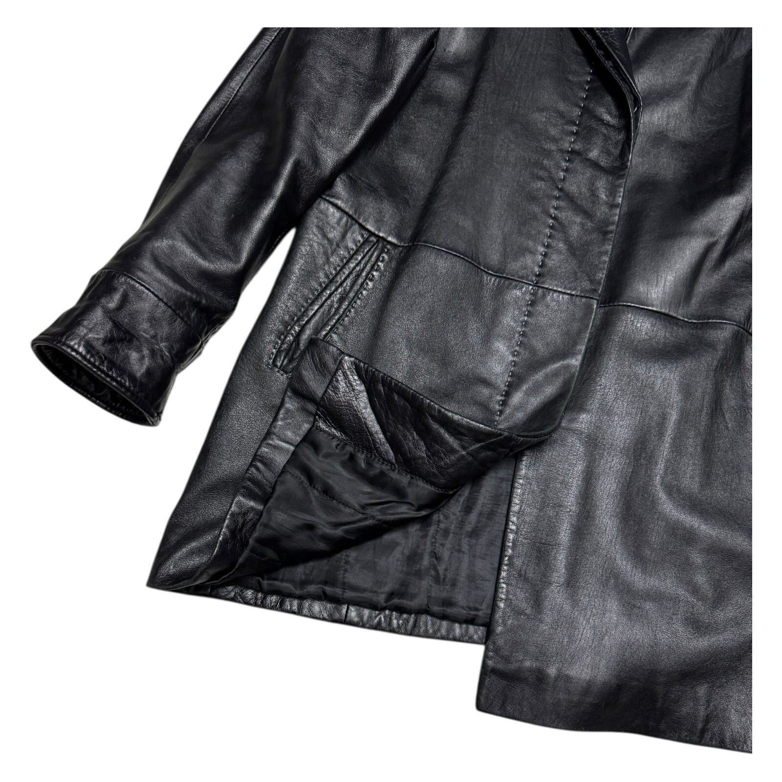 Leather MAX USA GENUINE LEATHER Business Casual Jacket Coat Large Size L / US 10 / IT 46 - 5 Thumbnail