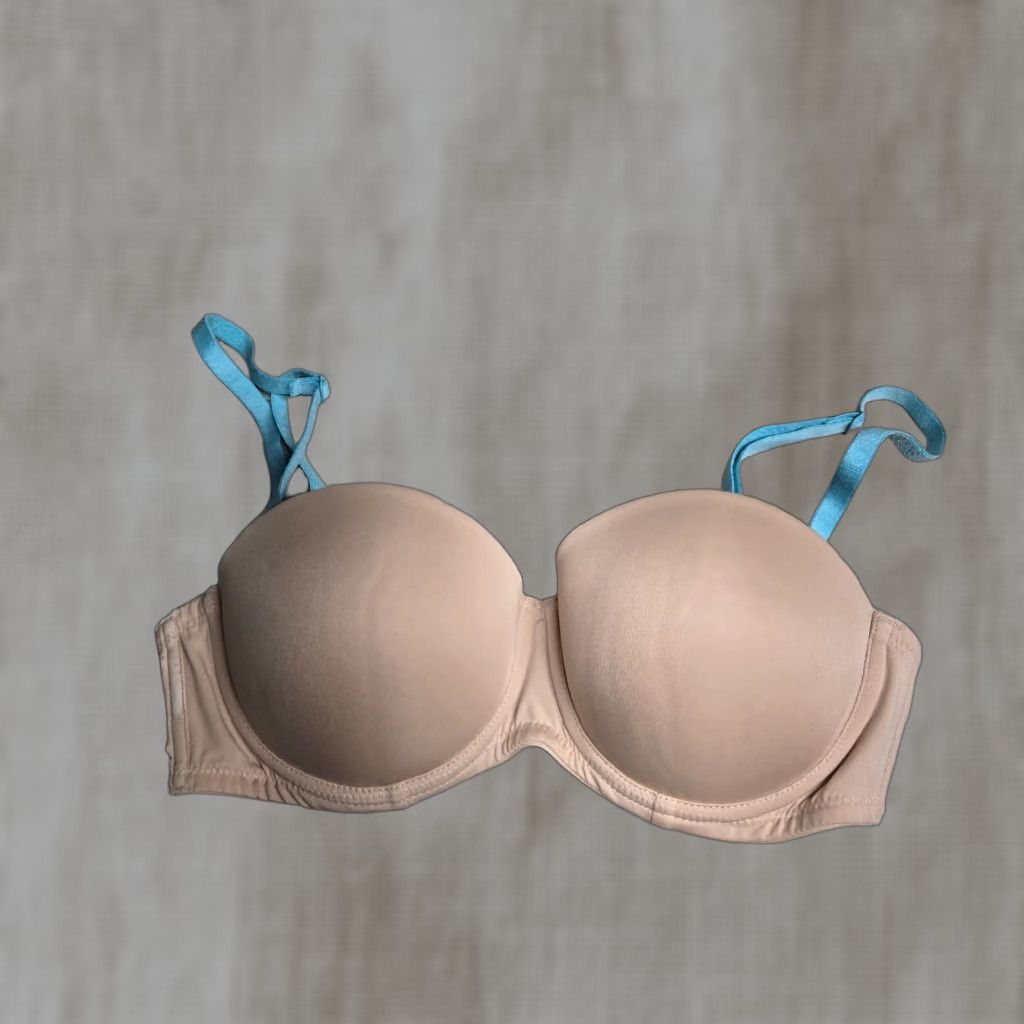 Fruit Of The Loom VINTAGE Fruit of the Loom Women's Push Up Bra Size 36B Opaque Lace Bow Padded Adjustable Beige Size ONE SIZE - 1 Thumbnail