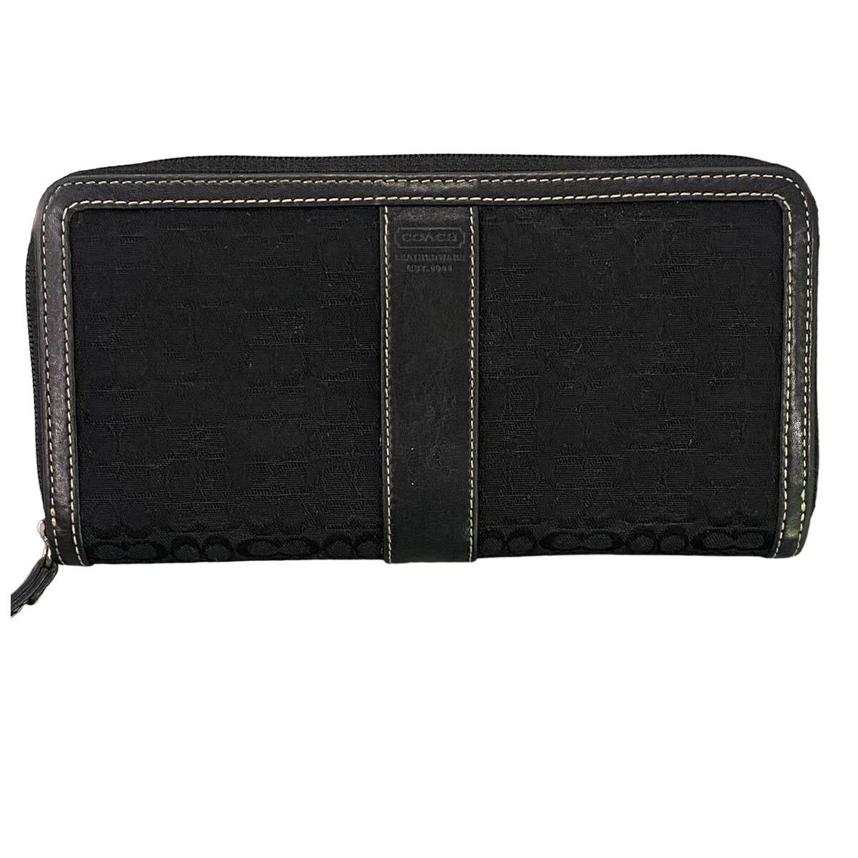 Coach EUC COACH LONG BLACK SIGNATURE WALLET Size ONE SIZE - 1 Thumbnail